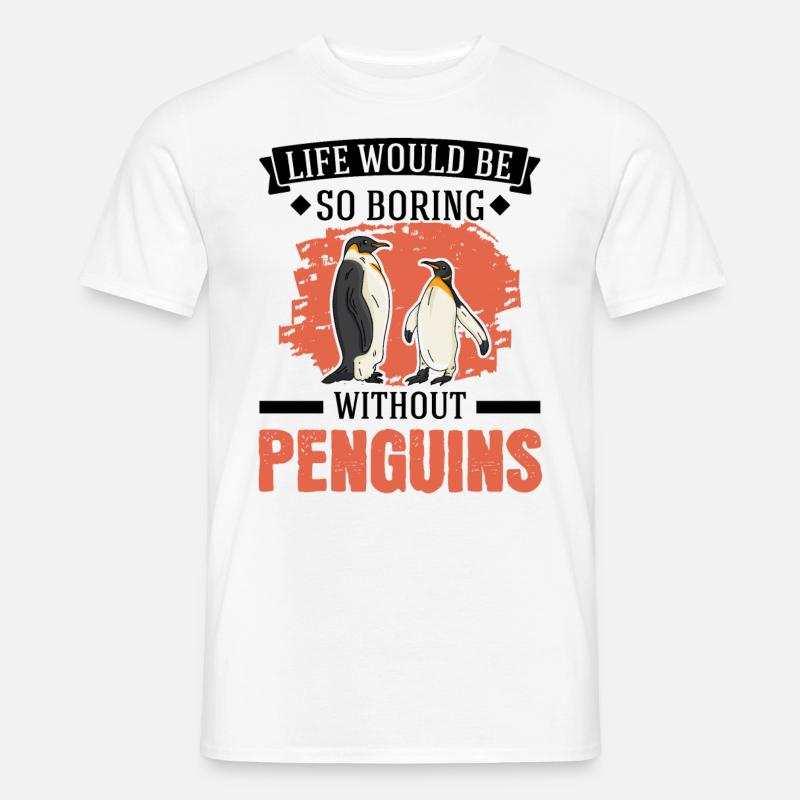 Pinguin Geschenk Penguin - Männer T-Shirt - Weiß