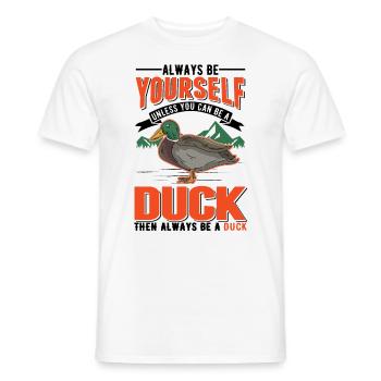 Canard Cadeau Canard Éleveur de Canard - T-shirt homme - blanc - Devant - AI Model Male 178 dark (178cm)