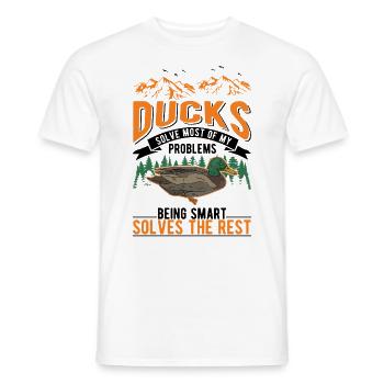 Canard Cadeau Canard Éleveur de Canard - T-shirt homme - blanc - Devant - AI Model Male 178 dark (178cm)