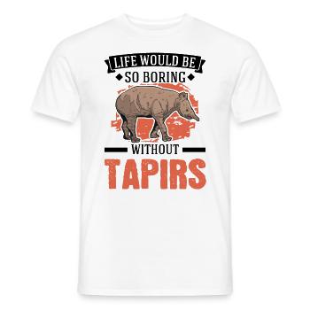 Life would be so boring without Tapirs - Men's T-Shirt - white - Front - AI Model Male 178 dark (178cm)