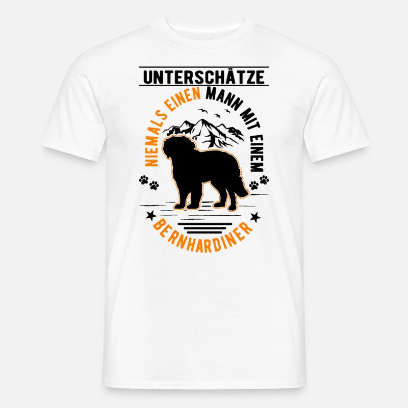 Bernhardiner Mann St. Bernhardshund - Männer T-Shirt - Weiß
