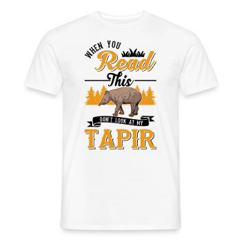 Tapir Lowland Tapir Tapirdae Tapir - Men's T-Shirt - white - Front - AI Model Male 178 dark (178cm)