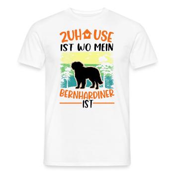 Zuhause ist wo mein Bernhardiner ist - Männer T-Shirt - Weiß - Vorne - AI Model Male 178 dark (178cm)