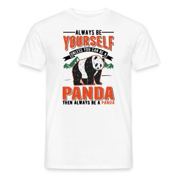 Soyez toujours vous-même À moins que vous ne puissiez être un panda - T-shirt homme - blanc - Devant - AI Model Male 178 dark (178cm)