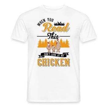 Chicken Chicken Breeding Chicken Farmer - Men's T-Shirt - white - Front - AI Model Male 178 dark (178cm)