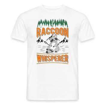 Raton laveur Whisperer Raton laveur - T-shirt homme - blanc - Devant - AI Model Male 178 dark (178cm)