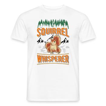 Eichhörnchen Flüsterer Squirrel Whisperer - Men's T-Shirt - white - Front - AI Model Male 178 dark (178cm)