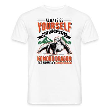 Komodowaran Komodo Dragon Waran - Männer T-Shirt - Weiß - Vorne - AI Model Male 178 dark (178cm)