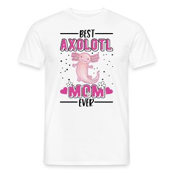 Meilleur Axolotl Maman Ever Axolotl Mama - T-shirt homme - blanc - Devant - AI Model Male 178 dark (178cm)