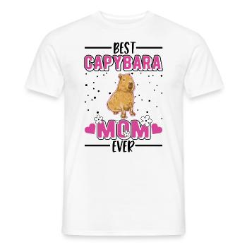 Meilleure maman Capybara Ever Wasserschwein - T-shirt homme - blanc - Devant - AI Model Male 178 dark (178cm)