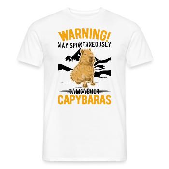 Peut parler spontanément de Capybaras - T-shirt homme - blanc - Devant - AI Model Male 178 dark (178cm)