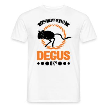 J’aime vraiment Degus, ok - T-shirt homme - blanc - Devant - AI Model Male 178 dark (178cm)