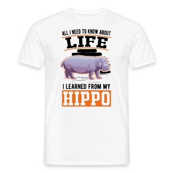 Hippo Gift Hippo Hippo Hippo - Men's T-Shirt - white - Front - AI Model Male 178 dark (178cm)