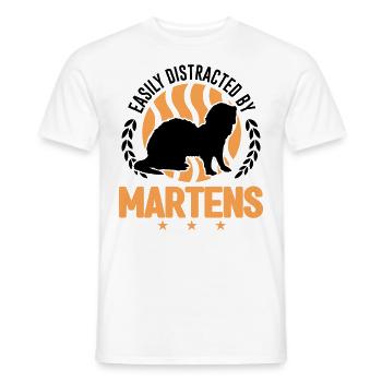 Facilement distrait par Martens Marder - T-shirt homme - blanc - Devant - AI Model Male 178 dark (178cm)