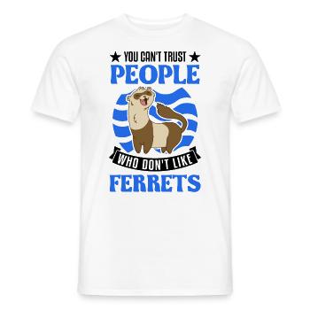 Ferret Lover Ferret Cadeau - T-shirt homme - blanc - Devant - AI Model Male 178 dark (178cm)
