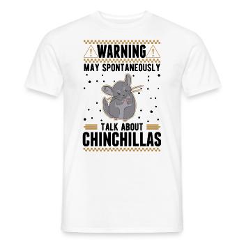 Peut parler spontanément de Chinchillas - T-shirt homme - blanc - Devant - AI Model Male 178 dark (178cm)