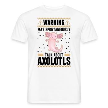Axolotl Gift Tail Lurch - Men's T-Shirt - white - Front - AI Model Male 178 dark (178cm)