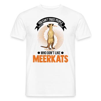 Suricate Cadeau Suricate Suricate - T-shirt homme - blanc - Devant - AI Model Male 178 dark (178cm)