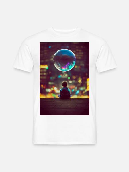 Neonpunk Balloon - Männer T-Shirt - Weiß
