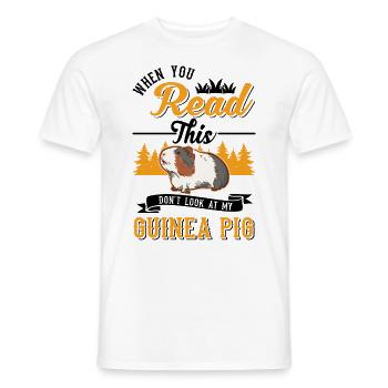 Guinea Pig Gift Guinea Pig - Men's T-Shirt - white - Front - AI Model Male 178 dark (178cm)
