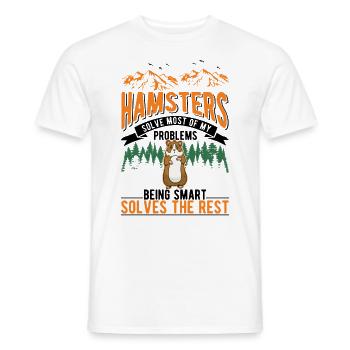 Hamster Owner Golden Hamster Hamster - Men's T-Shirt - white - Front - AI Model Male 178 dark (178cm)