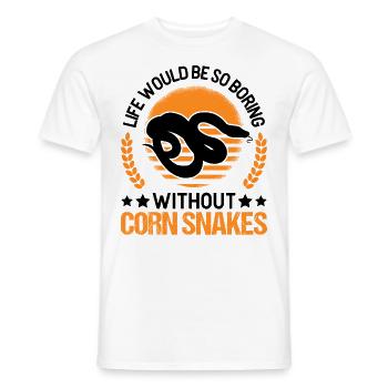 Corn Snake Cadeau Corn Snake - T-shirt homme - blanc - Devant - AI Model Male 178 dark (178cm)
