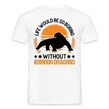 Komodowaran Geschenk Komodo Dragon Waran - Männer T-Shirt - Weiß - Vorne - AI Model Male 178 dark (178cm)