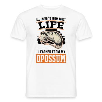 Opossum Gift Possum Pouch Rat - Men's T-Shirt - white - Front - AI Model Male 178 dark (178cm)