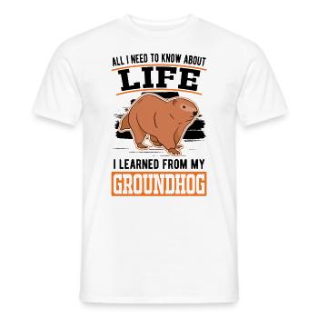 Murmeltier Groundhog Day Marmot Woodchuck - Männer T-Shirt - Weiß - Vorne - AI Model Male 178 dark (178cm)