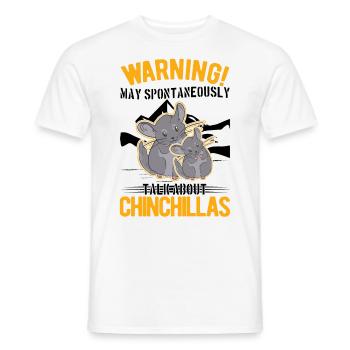 Peut parler spontanément de Chinchillas - T-shirt homme - blanc - Devant - AI Model Male 178 dark (178cm)