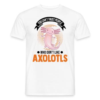 Axolotl Gift Tail Lurch Axolotl - Men's T-Shirt - white - Front - AI Model Male 178 dark (178cm)