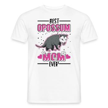 Best Opossum Mom Ever Opossum Mama Beutelratte - Männer T-Shirt - Weiß - Vorne - AI Model Male 178 dark (178cm)