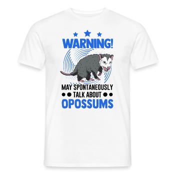 Opossum Gift Possum Pouch Rat - Men's T-Shirt - white - Front - AI Model Male 178 dark (178cm)