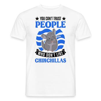 Chinchilla Gift Woolly Mouse Short-tailed Chinchilla - Men's T-Shirt - white - Front - AI Model Male 178 dark (178cm)