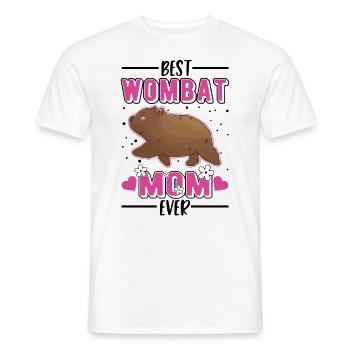 Best Wombat Mom Ever - Men's T-Shirt - white - Front - AI Model Male 178 dark (178cm)