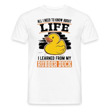 Canard en caoutchouc Amateurs Canard grinçant Canard baignant Canard - T-shirt homme - blanc - Devant - AI Model Male 178 dark (178cm)