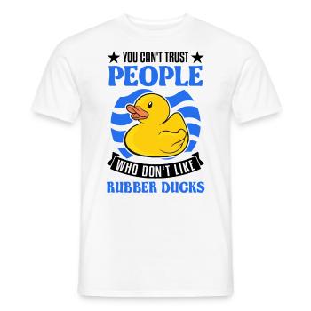 Canard en caoutchouc Cadeau Canard Grinçant Canard Bain Canard - T-shirt homme - blanc - Devant - AI Model Male 178 dark (178cm)