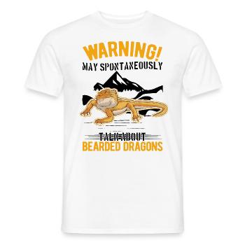 Avertissement Dragon Barbu Cadeau Dragon Barbu - T-shirt homme - blanc - Devant - AI Model Male 178 dark (178cm)
