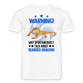 Avertissement Dragon Barbu Cadeau Dragon Barbu - T-shirt homme - blanc - Devant - AI Model Male 178 dark (178cm)