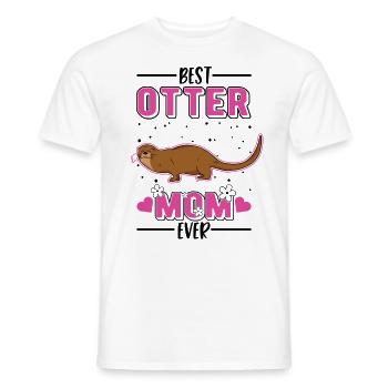 Meilleure maman loutre de tous les temps Loutre de mer - T-shirt homme - blanc - Devant - AI Model Male 178 dark (178cm)