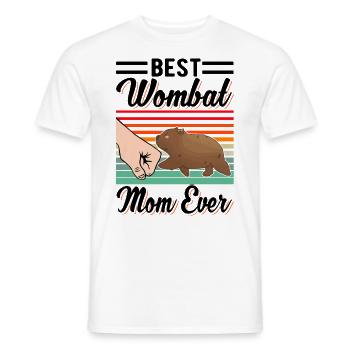 Best Wombat Mom Ever - Men's T-Shirt - white - Front - AI Model Male 178 dark (178cm)