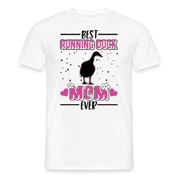 Best Running Duck Mom Ever Laufente - Men's T-Shirt - white - Front - AI Model Male 178 dark (178cm)