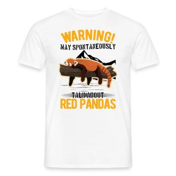Peut parler spontanément des pandas roux - T-shirt homme - blanc - Devant - AI Model Male 178 dark (178cm)