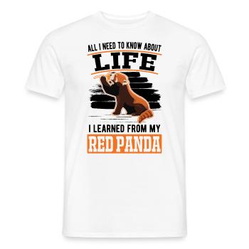 Panda Rouge Cadeau Chat Ours Panda Rouge - T-shirt homme - blanc - Devant - AI Model Male 178 dark (178cm)