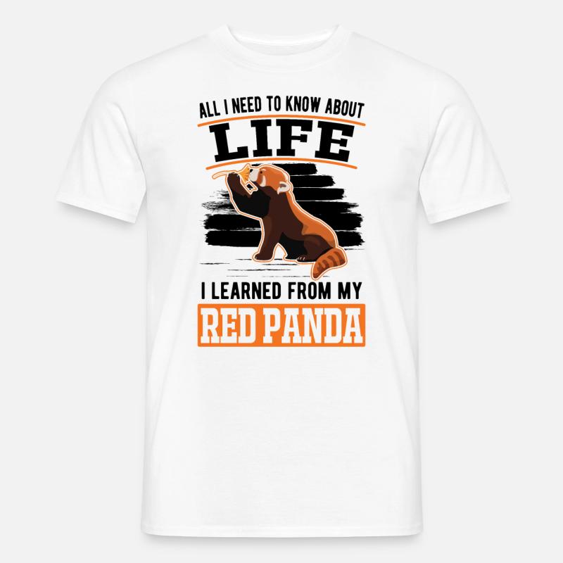 Roter Panda Geschenk Katzenbär Red Panda - Männer T-Shirt - Weiß