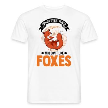 Fox Cadeau Renard Roux - T-shirt homme - blanc - Devant - AI Model Male 178 dark (178cm)