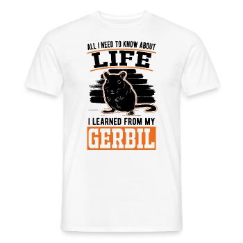 Gerbil Gift Racing Rat Germesau - Men's T-Shirt - white - Front - AI Model Male 178 dark (178cm)