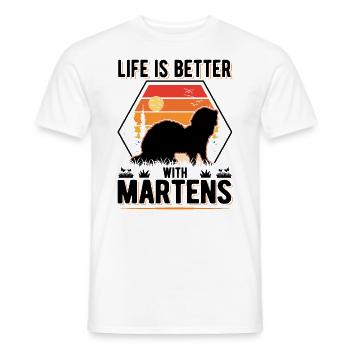 Life is better with Martens Marder Tree Marten - Men's T-Shirt - white - Front - AI Model Male 178 dark (178cm)