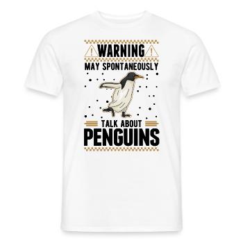 Peut parler spontanément des pingouins - T-shirt homme - blanc - Devant - AI Model Male 178 dark (178cm)