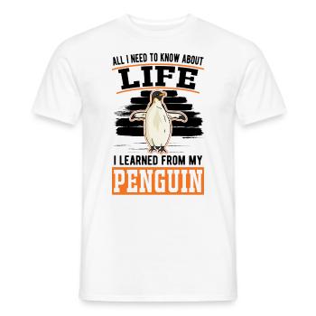 Pingouin Cadeau Pingouin - T-shirt homme - blanc - Devant - AI Model Male 178 dark (178cm)